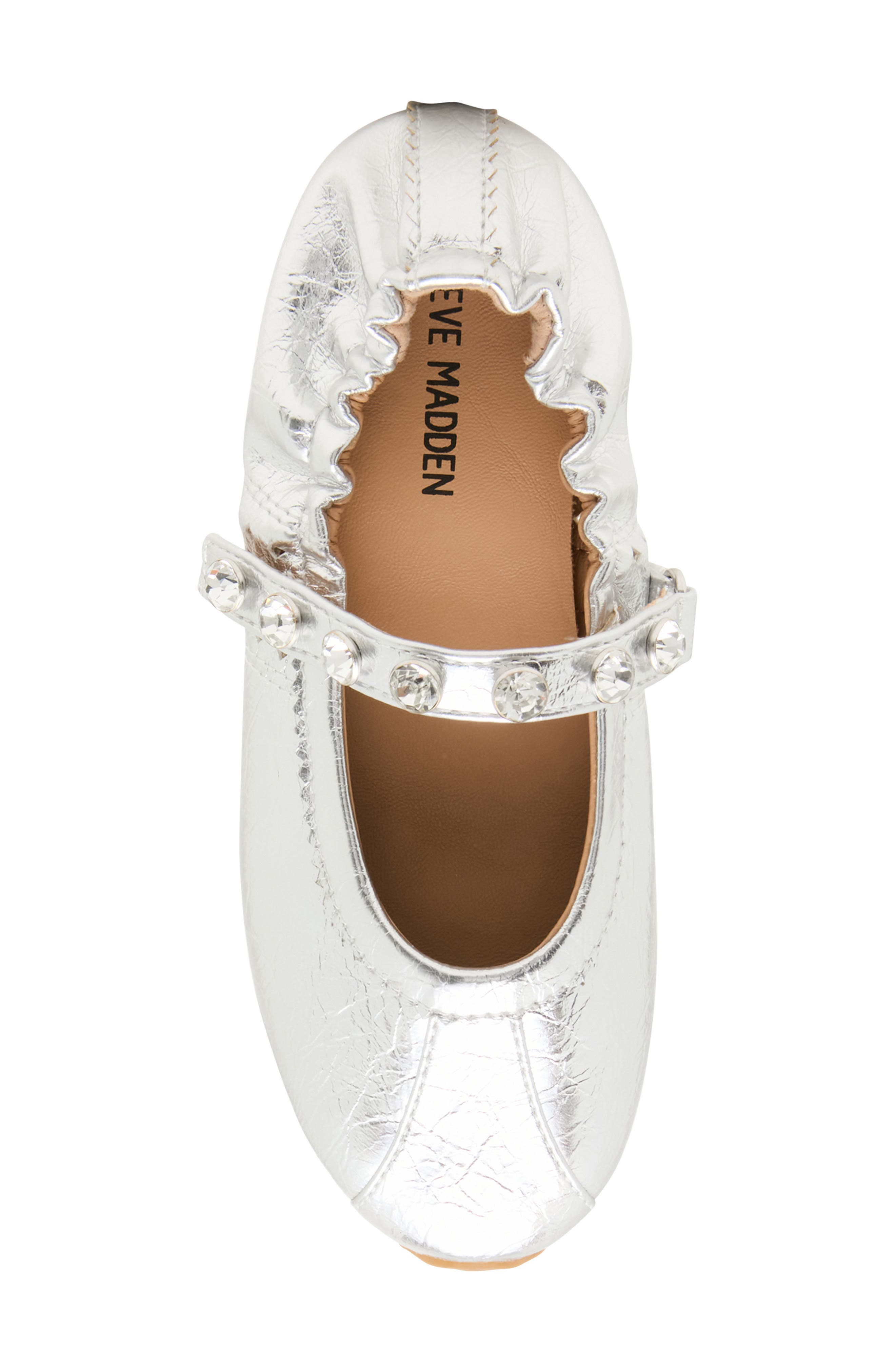 Kids' JAnaya Flat, Alternate, color, SILVER