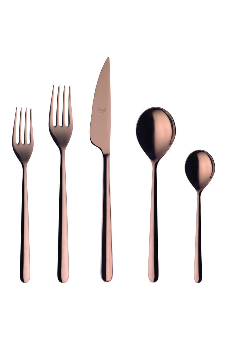 Linea 5-Piece Place Setting, Main, color, STAINLESS BRONZE