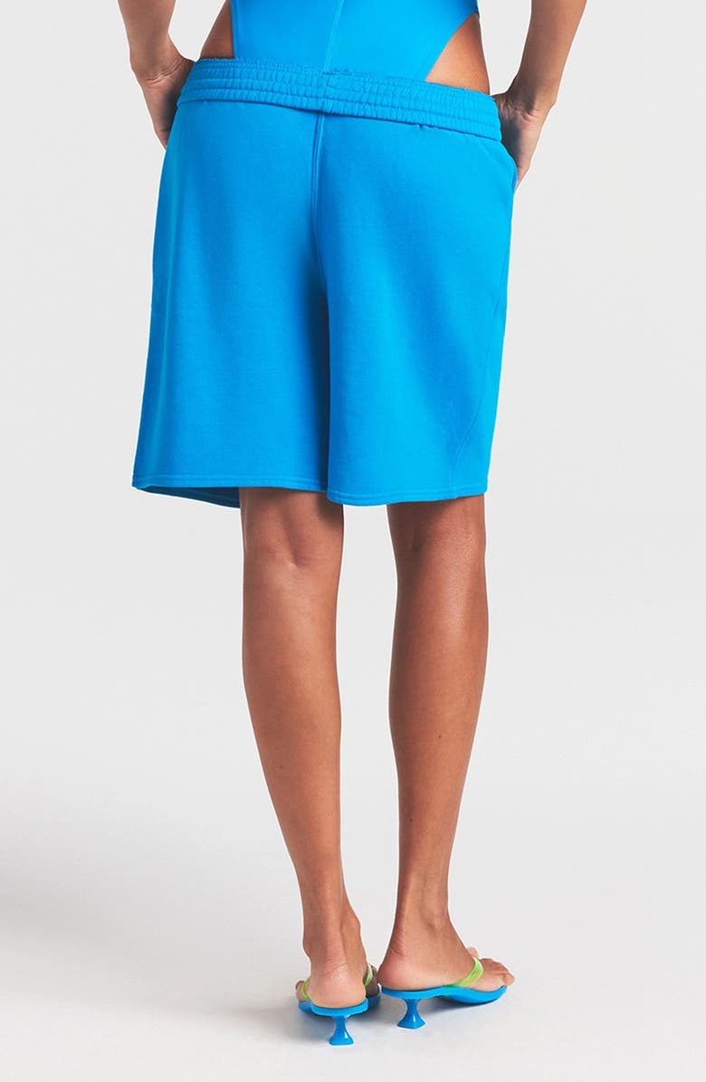 SKIMS French Terry Basketball Shorts, Alternate, color, Cerulean