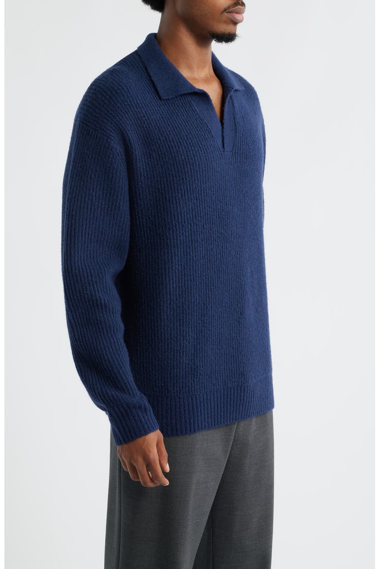 Johnny Collar Polo Sweater, Alternate, color, NAVY IRIS