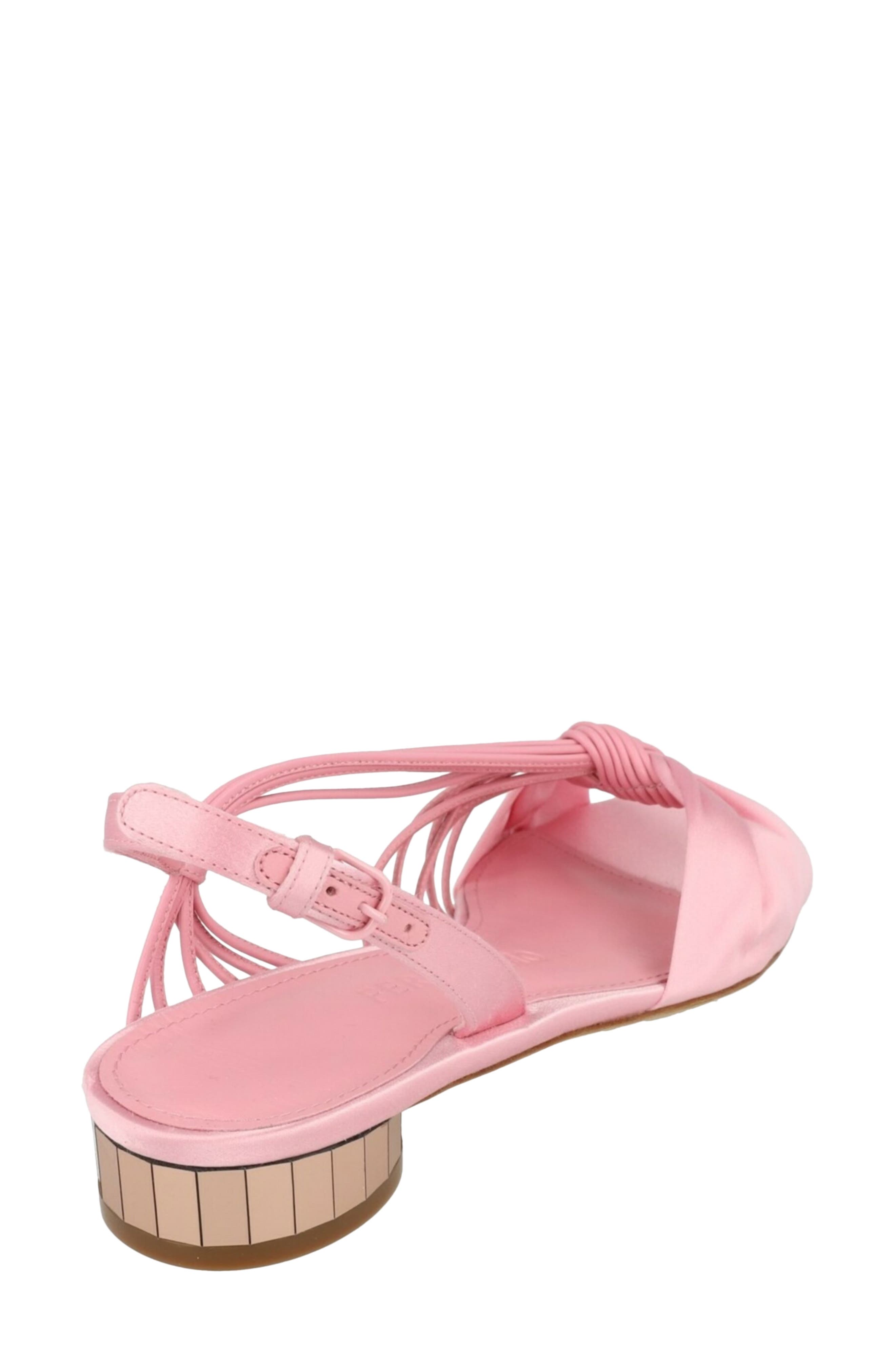 Sabina Mirrored Heel Slingback Sandal, Alternate, color, PINK