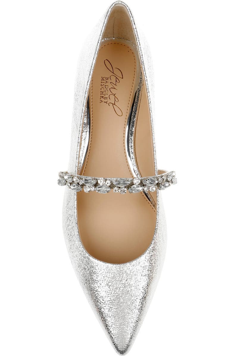 Jewel Badgley Mischka Dylan Crystal Embellished Mary Jane Flat, Alternate, color,
