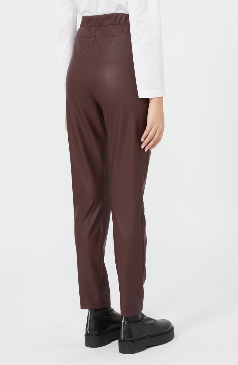 MM by Max Mara Echo Faux Leather Pull-On Pants, Alternate, color, Bordeaux
