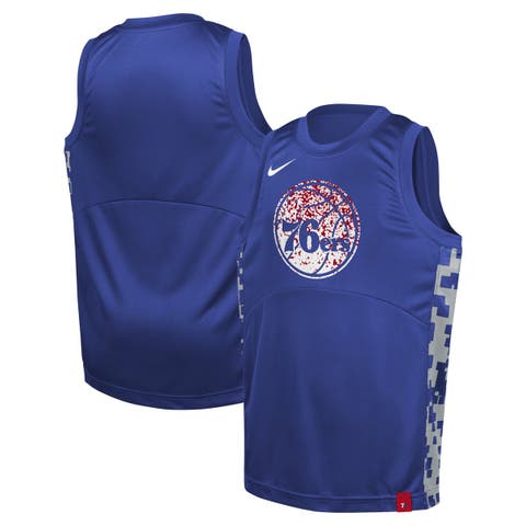 Youth Nike  Royal Philadelphia 76ers Courtside Starting Five Team Jersey