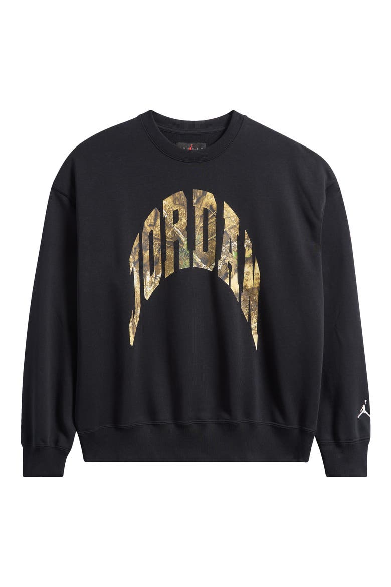 x Realtree Oversize Graphic Crewneck Sweatshirt, Alternate, color, BLACK/ SAIL