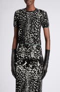 TOM FORD Lynx Jacquard Short Sleeve Sweater