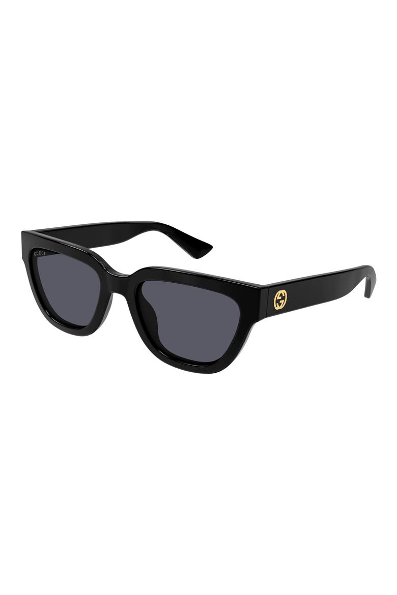 54mm Cat Eye Sunglasses, Alternate, color, BLACK