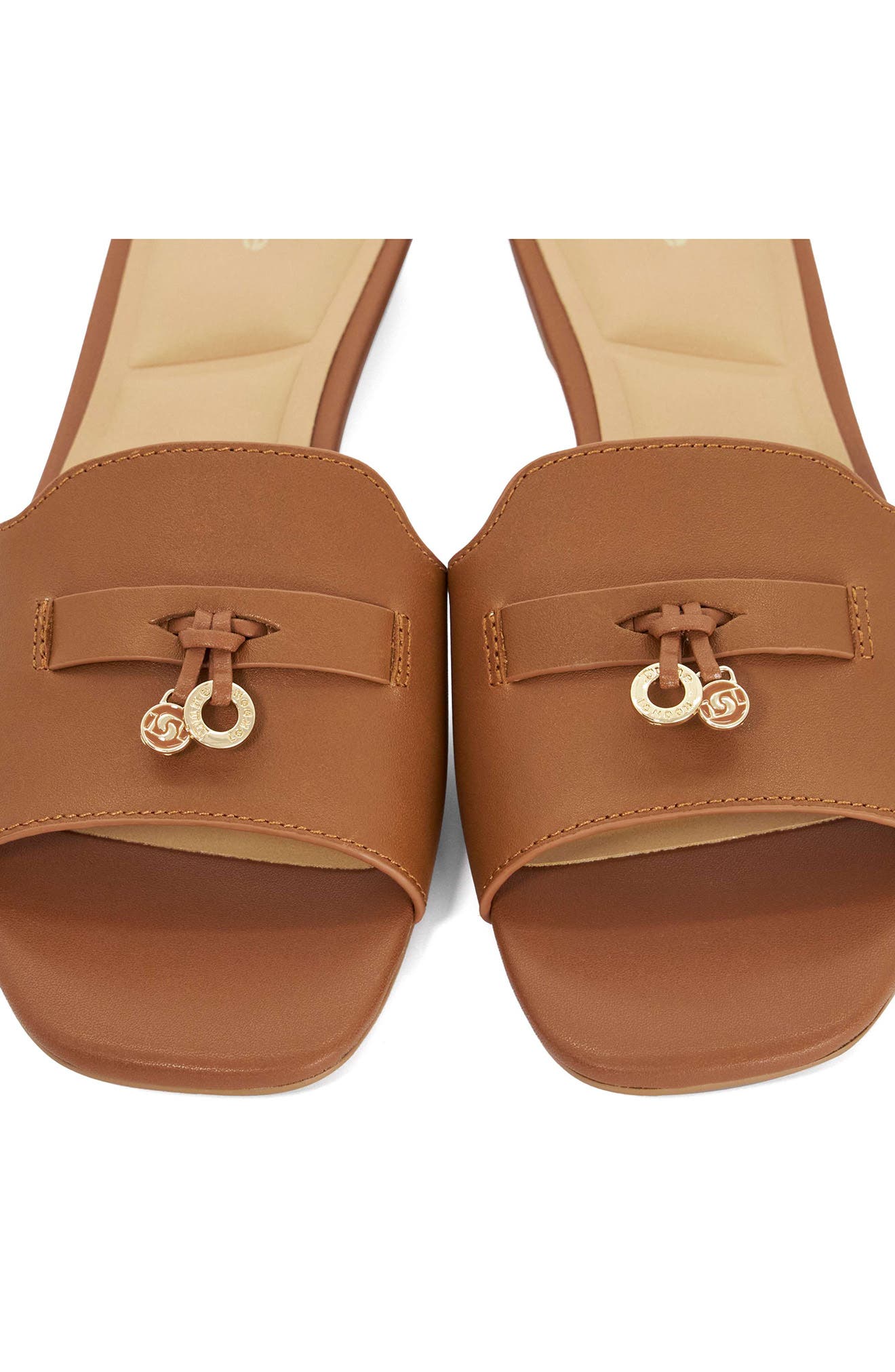 Dune London Lindo Slide Sandal, Alternate, color, Tan