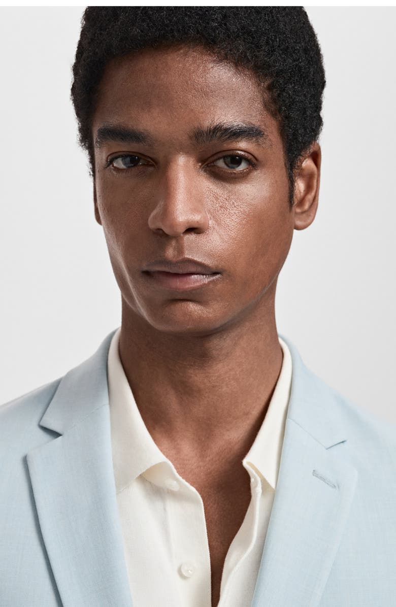 MANGO Slim Fit Suit Sport Coat, Alternate, color, Sky Blue