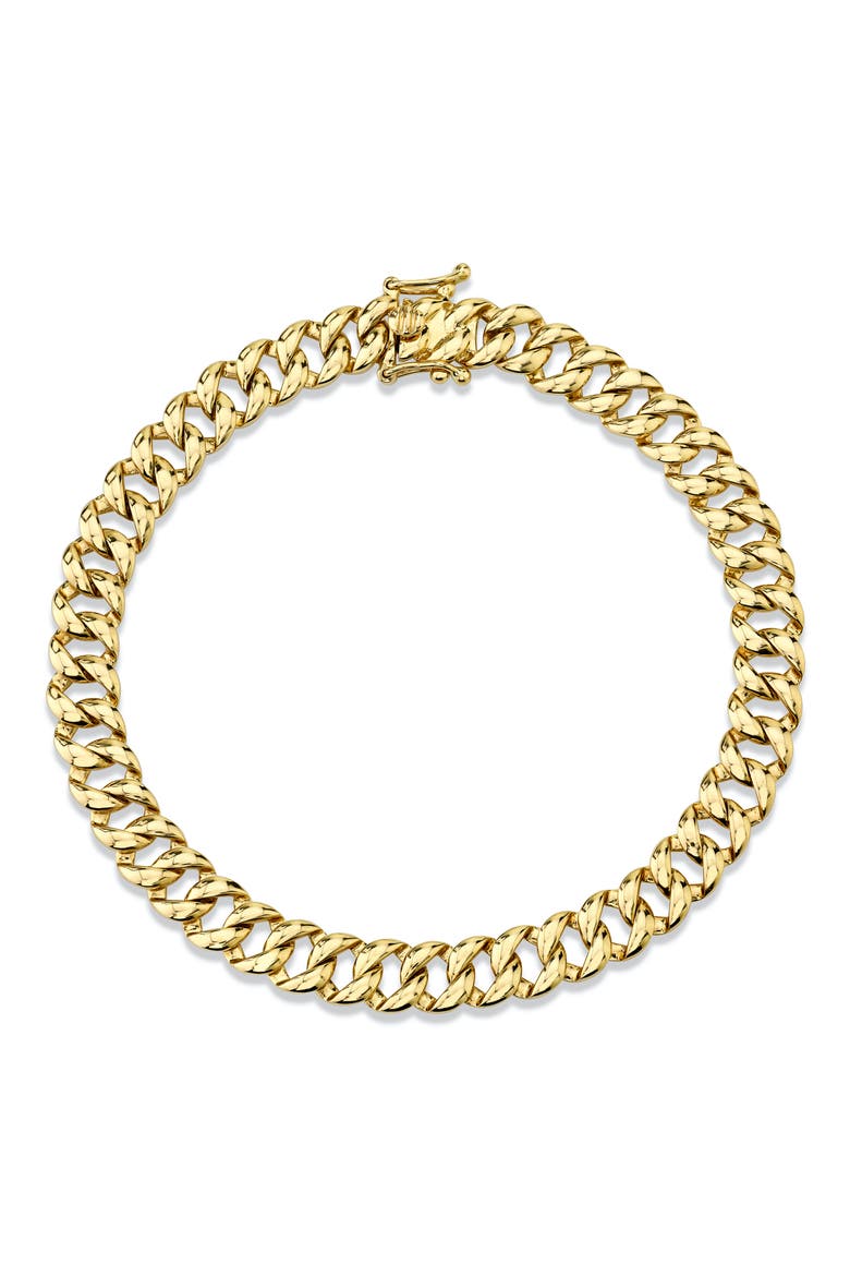 18k Gold Curb Chain Bracelet, Main, color, 18K YELLOW GOLD