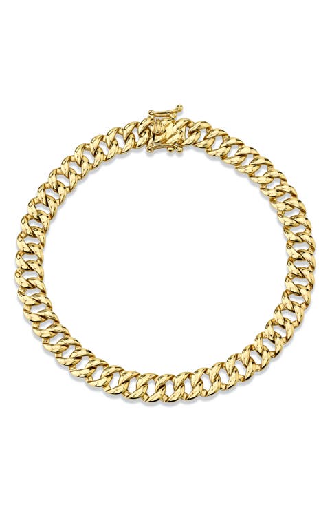 18k Gold Curb Chain Bracelet