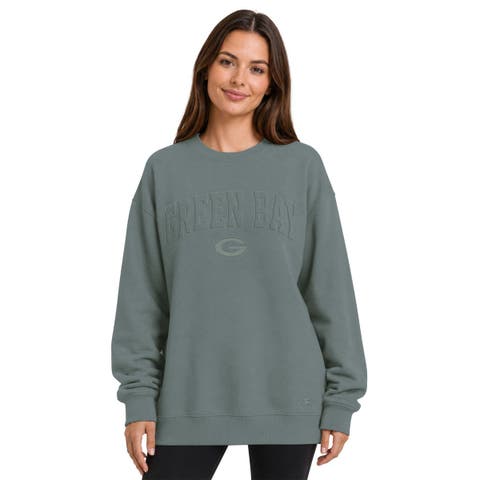 Women's Starter  Green Green Bay Packers Athleisure Oversized Fleece Sweatshirt