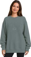 STARTER Women's Starter Green Green Bay Packers Athleisure Oversized Fleece Sweatshirt