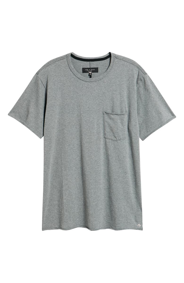 rag & bone Miles Melange Pocket T-Shirt, Alternate, color, Heather Charcoal