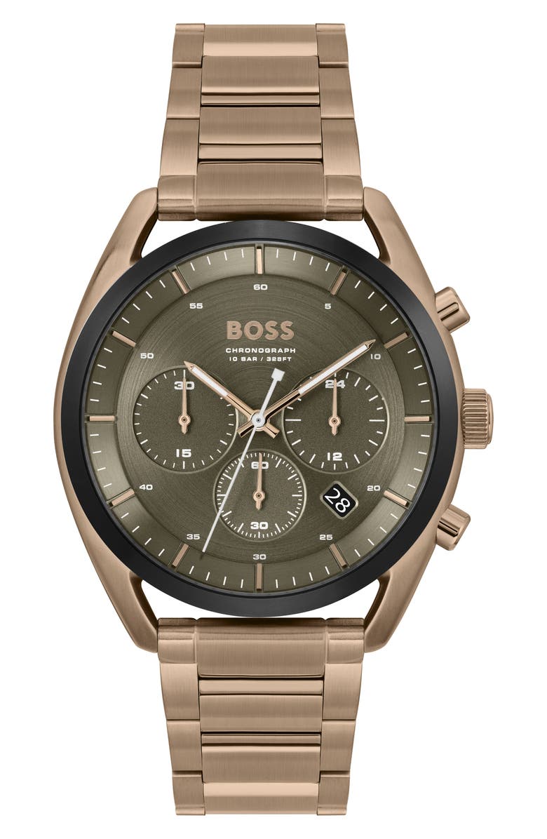BOSS Top Bracelet Chronograph Watch, Main, color, 