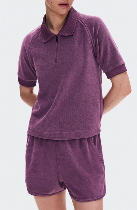 Courtside Cotton Blend Terry Polo