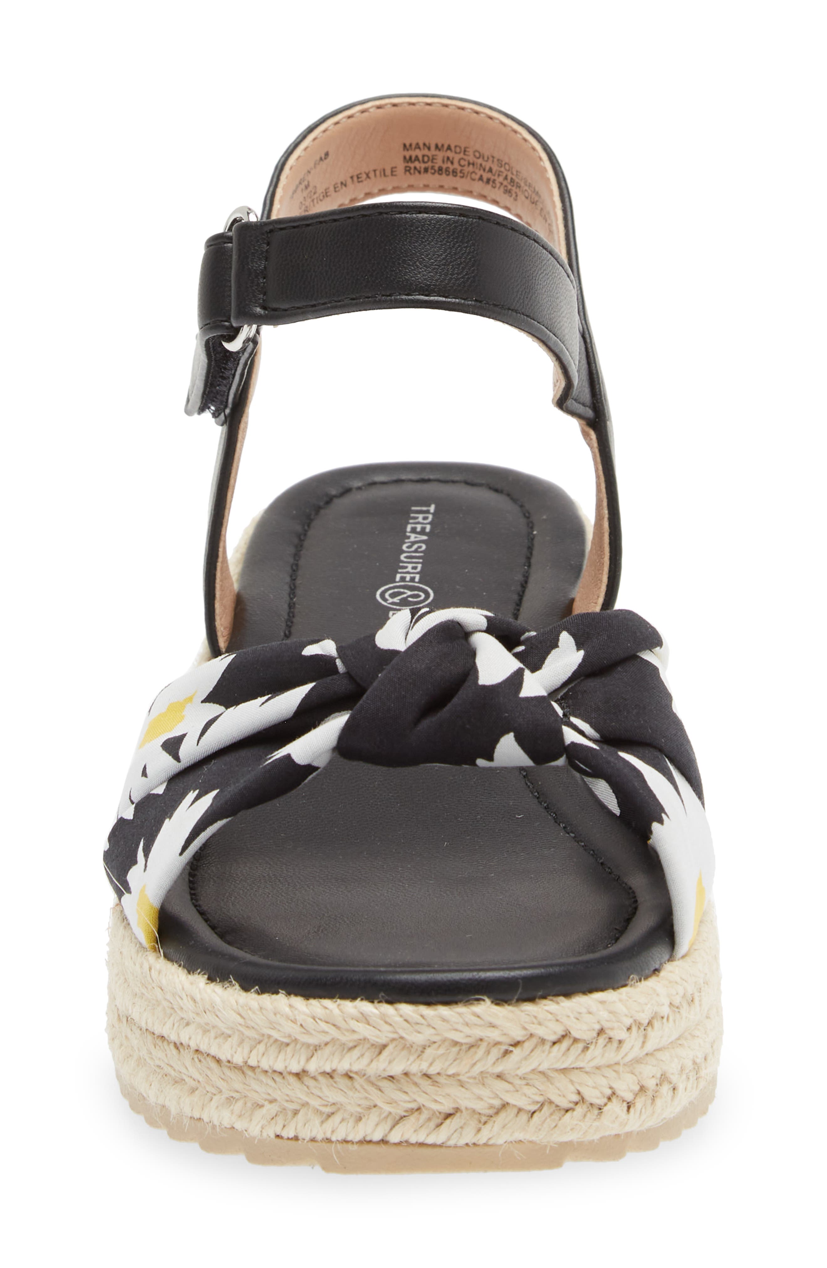 Treasure & Bond Bren Flower Strap Platform Sandal, Alternate, color, 