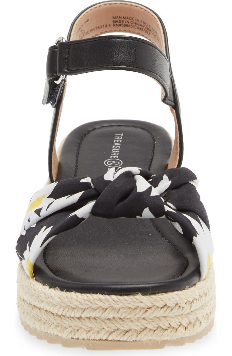 Treasure & Bond Bren Flower Strap Platform Sandal, Alternate, color,