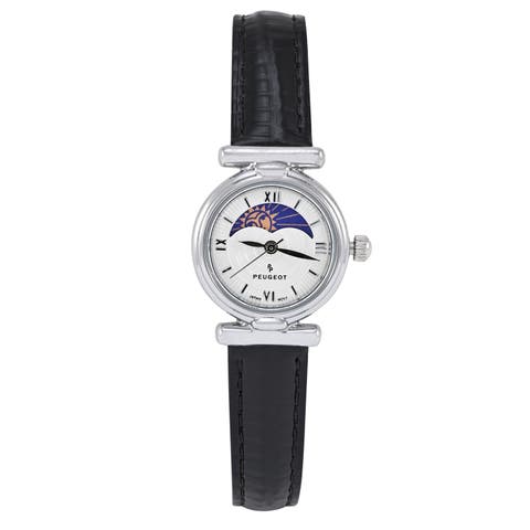 Petite Sun Moon Glossy Leather Watch- 25MM