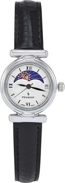 Peugeot Petite Sun Moon Glossy Leather Watch- 25MM
