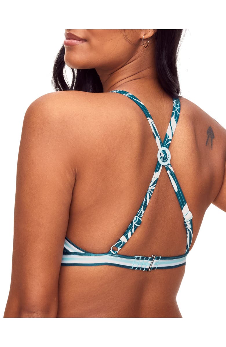 Adore Me Gisele Swimwear Bra, Alternate, color, Floral Blue