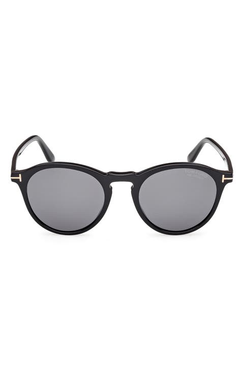 52mm Polarized Round Sunglasses