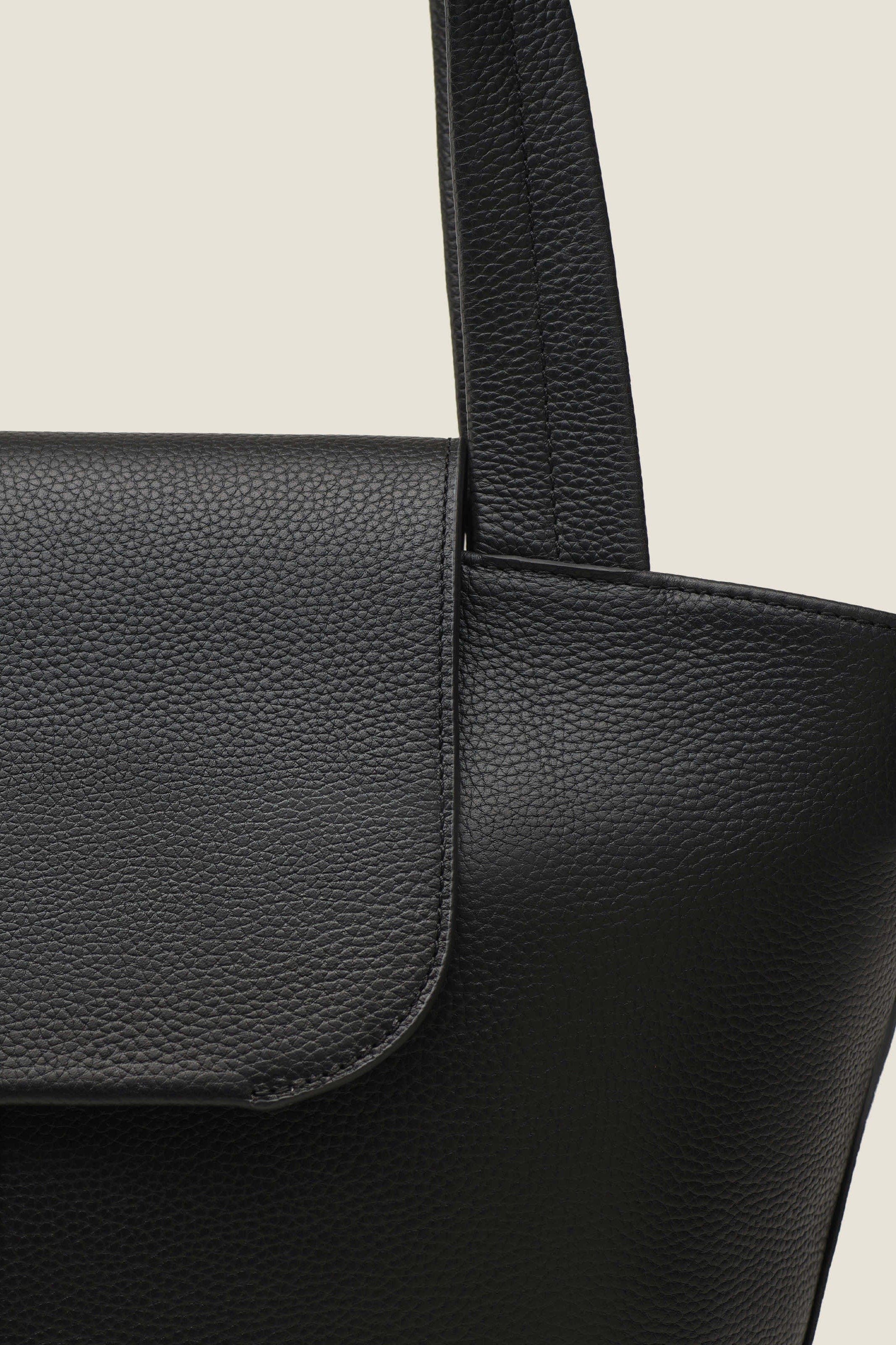 Muse Organized Leather Work Tote, Alternate, color, Jet Black