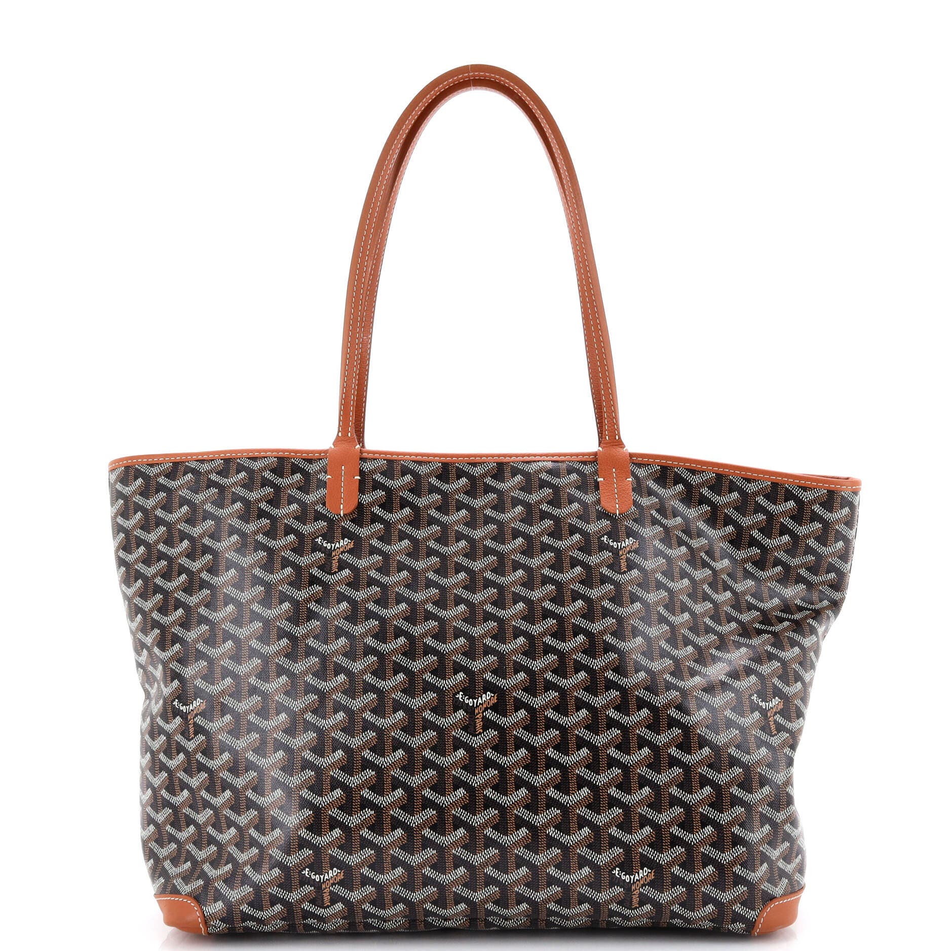 Pre-Owned Goyard Artois Tote Coated Canvas MM, Main, color, Black