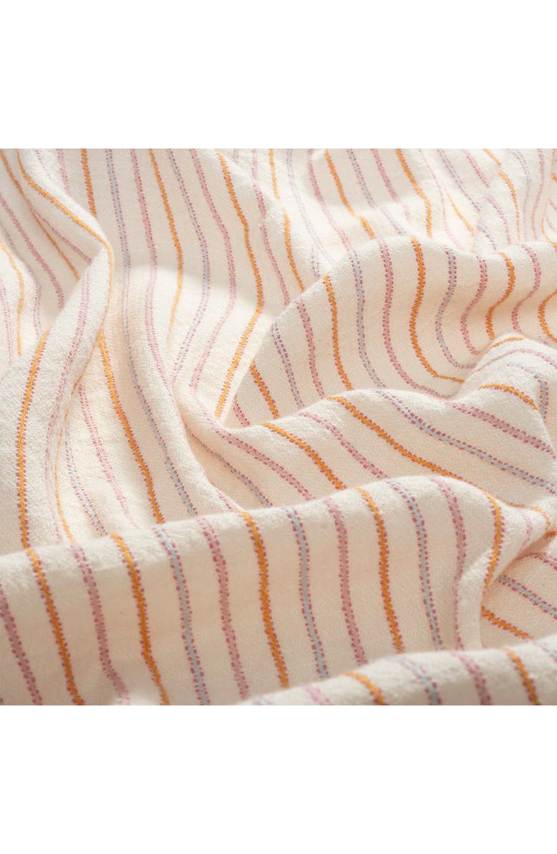 Zsa Zsa Zsu Nilufer Yarn Dyed Cotton Linen King Size Pique 94X87 In, Alternate, color, Ivory