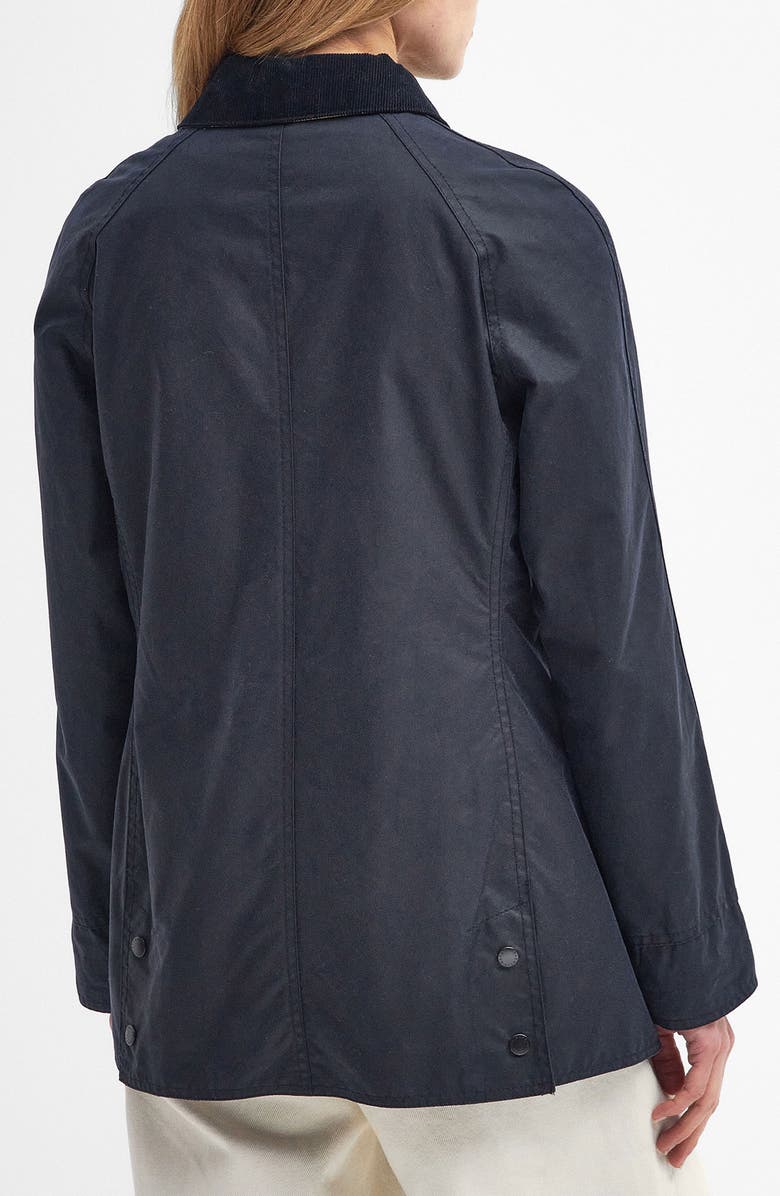 Barbour Beadnell Water Resistant Waxed Cotton Jacket, Alternate, color, Navy