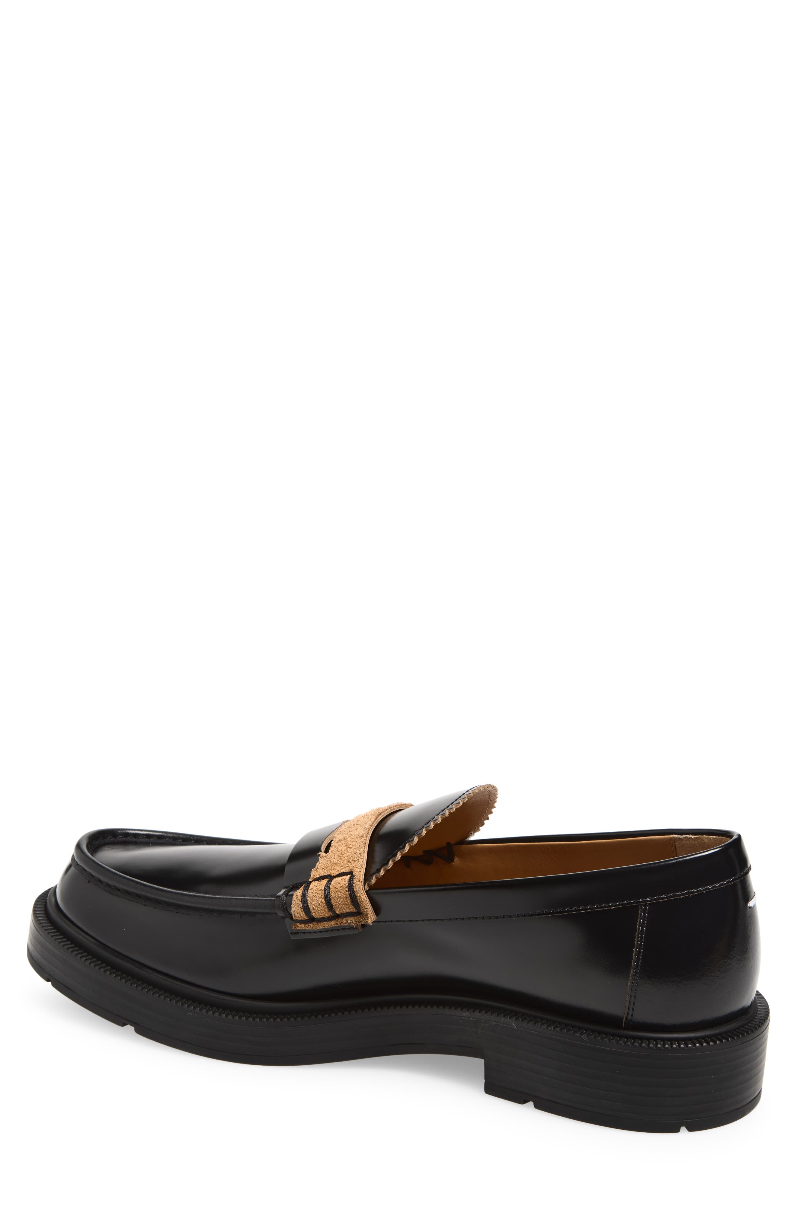 Maison Margiela Décortiqué Penny Loafer, Alternate, color, Black