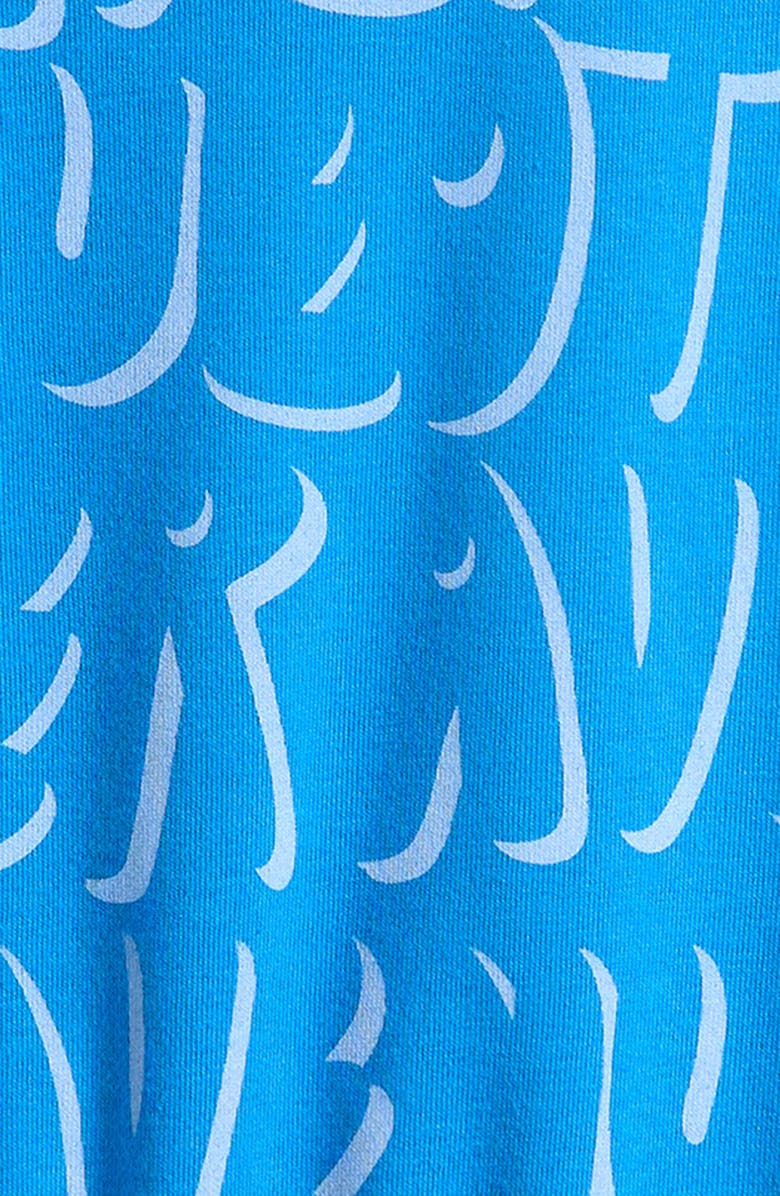 OTTER AVENUE Kids' Short Sleeve Cotton Blend Sweatshirt, Alternate, color, Surf N Turq Print