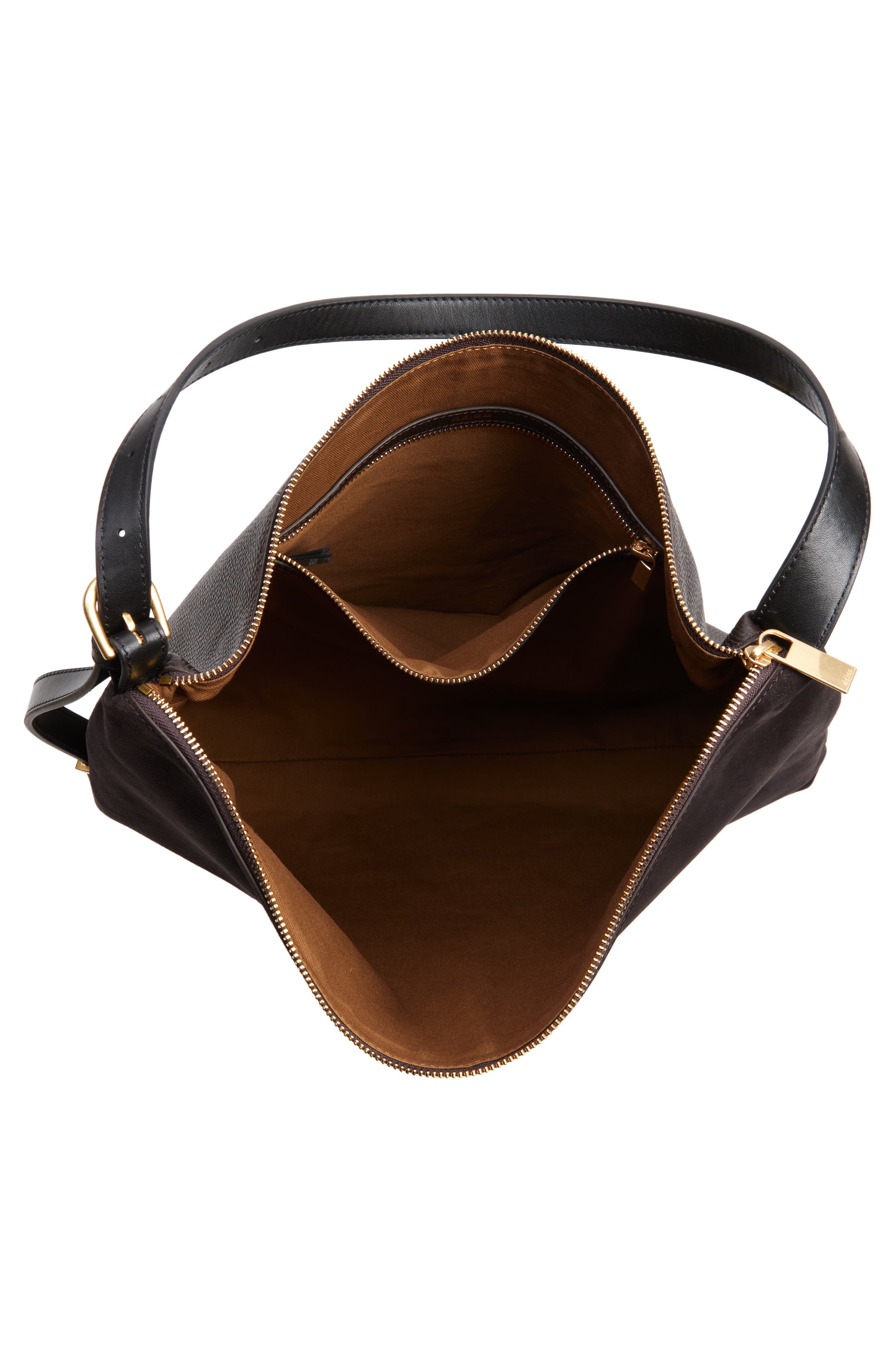 Reiss Vigo Shoulder Bag, Alternate, color, Chocolate