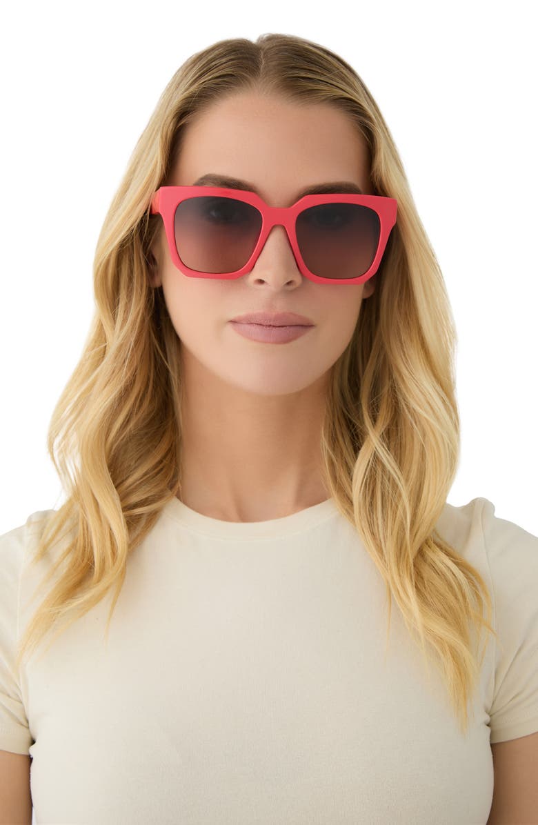 DIFF Ariana 54mm Gradient Square Sunglasses, Alternate, color, Sunset / Twilight Gradient