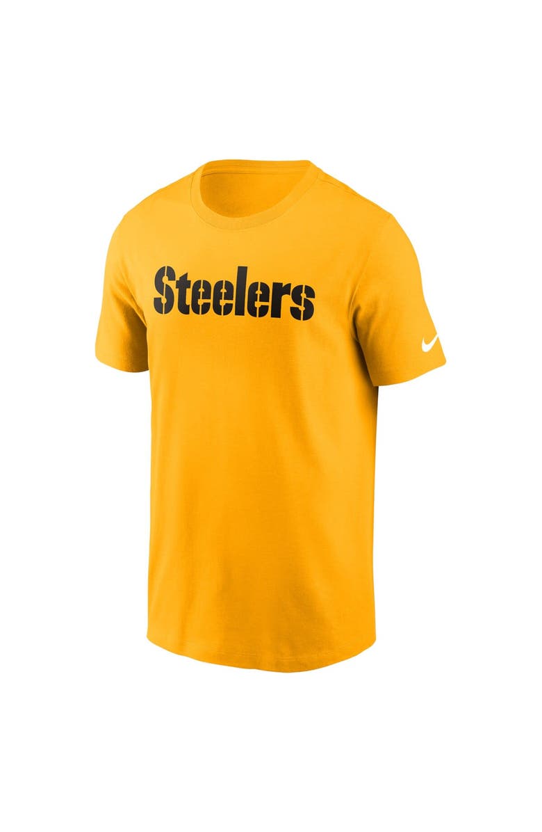Nike Men's Nike Gold Pittsburgh Steelers Primetime Wordmark Essential T-Shirt, Alternate, color, 