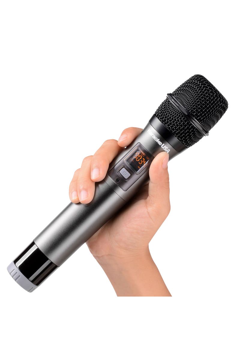 Karaoke USA formerly JS Karaoke Dok Solutions 900 Mhz Uhf Wireless Microphone, Alternate, color, Multicolored