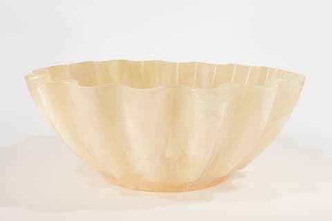 Resin Collection Scalloped Bowl - Cream