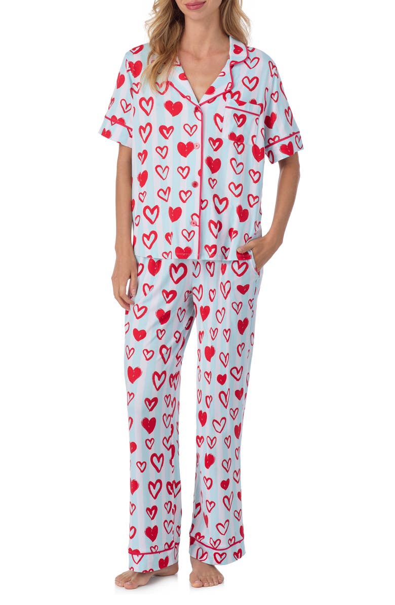 Room Service Pjs Print Pajamas, Alternate, color, Blue