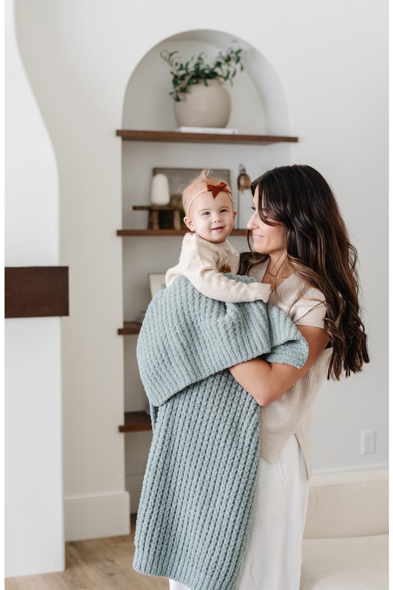 Waffle Receiving Blanket, Alternate, color, ELM