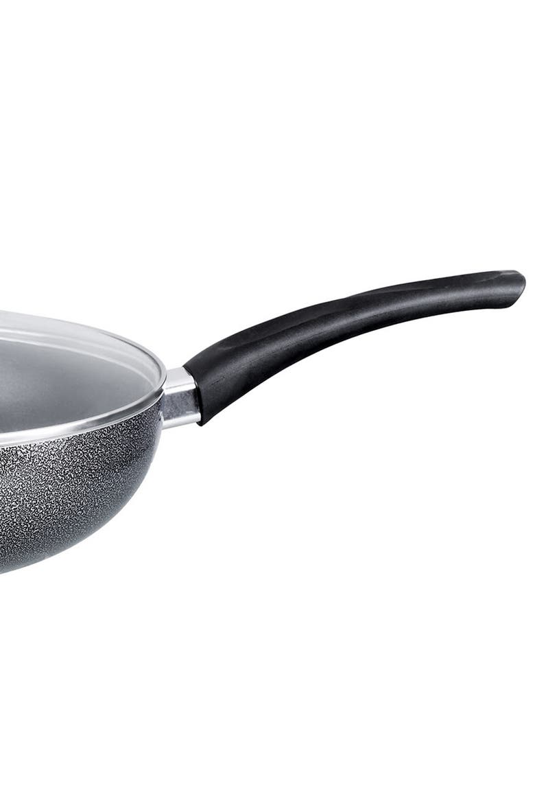 Wok W/ Lid Aluminum Non-Stick 10, Alternate, color, Black