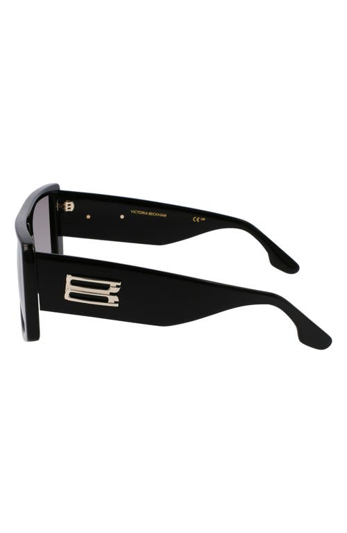 Victoria Beckham Vb Monogram 51mm Rectangular Sunglasses In Black