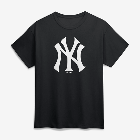 Men's Logo Athletic Black New York Yankees Official Logo T-Shirt