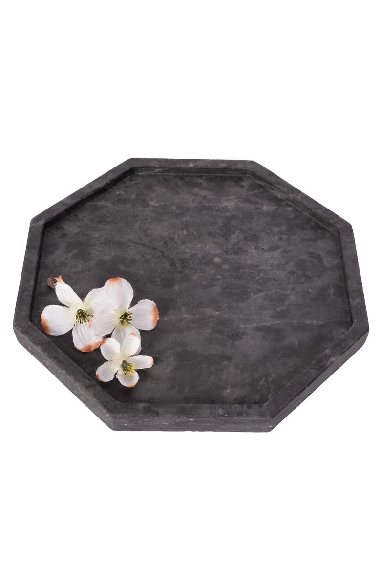 Artifacts Trading Company<sup>™</sup> Artifacts Trading Company Octagonal Marble Tray, Alternate, color, Black Matte