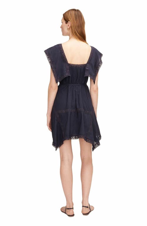 Rebecca Taylor Lace Insert Dress In Black