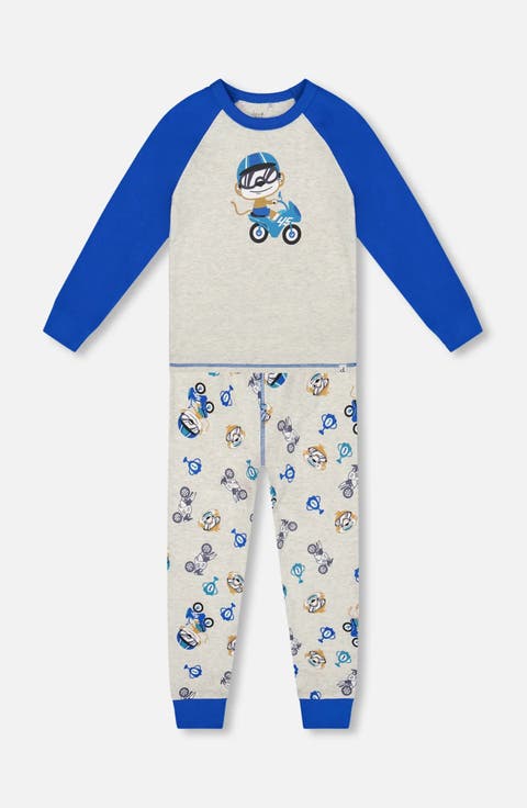 Two-Piece Organic Cotton Pajama Set Monkey (Toddler & Little Kid)