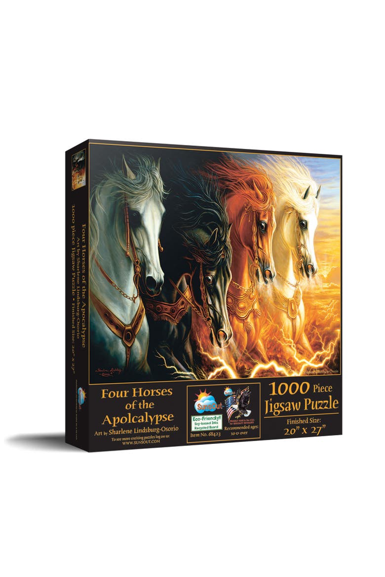 Four Horses of the Apocalypse 1000 piece Jigsaw Puzzle for Adults, Main, color, Multicolor