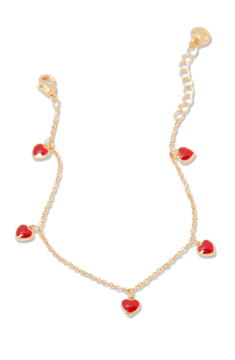 Brook and York Meave Heart Enamel Bracelet, Alternate, color, Gold