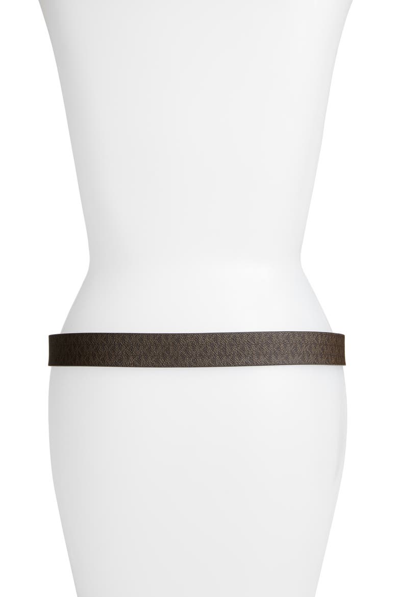 Logo Reversible Leather Belt, Alternate, color, CHOCOLATE/ BLACK