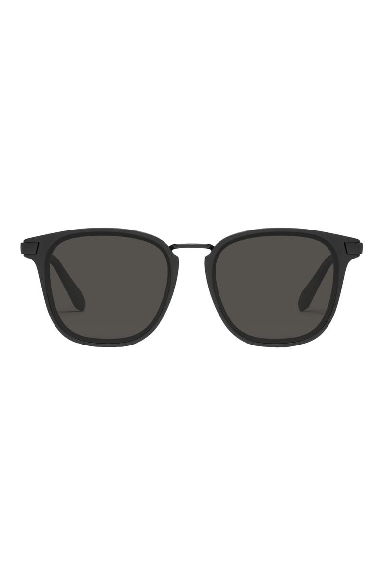 Jackpot Remixed 54mm Round Polarized Sunglasses, Main, color, MATTE BLACK POLARIZED