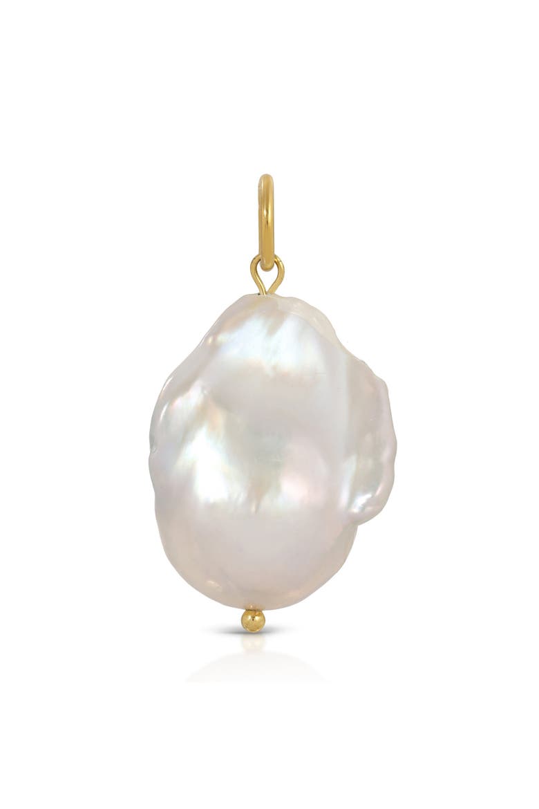 Baroque Pearl Charm, Main, color, GOLD/ WHITE